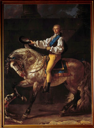 Ritratto equestre del conte Stanislas Potocki (1755-1821) da Jacques Louis David