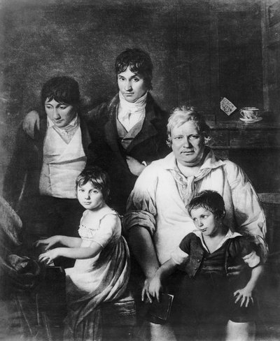 Ritratto di famiglia, precedentemente noto come Michel Gerard (1737-1815) membro della Convenzione, con la sua famiglia, fine del XVIII secolo da Jacques Louis David