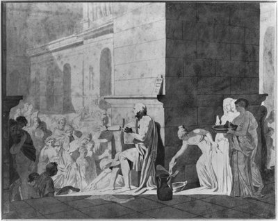 Omero recita i suoi poemi, 1794 da Jacques Louis David