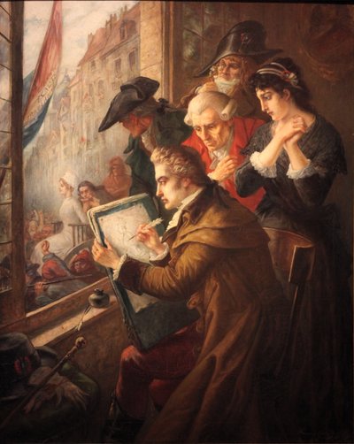 J. L. David disegna Maria Antonietta durante il viaggio verso l