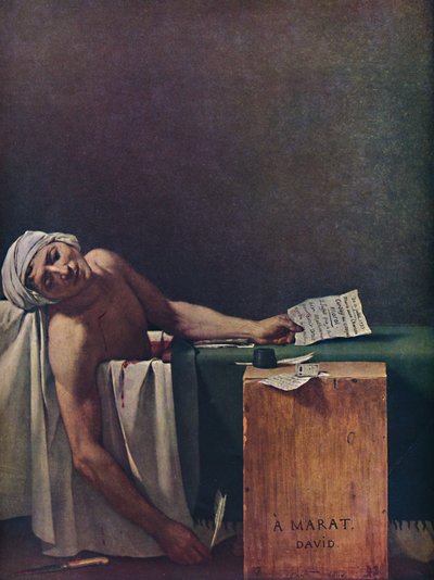 La morte di Marat, 1793, 1937 da Jacques Louis David