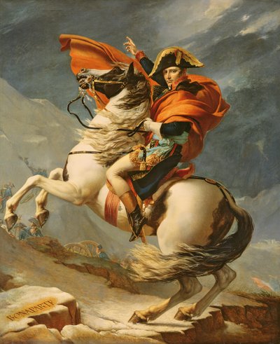 Napoleone che attraversa le Alpi il 20 maggio 1800 da Jacques Louis David