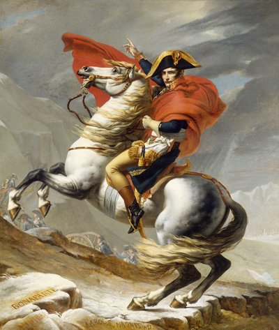 Napoleone attraversa le Alpi il 20 maggio 1800 da Jacques Louis David