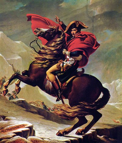 Napoleone che attraversa gli LP da Jacques Louis David