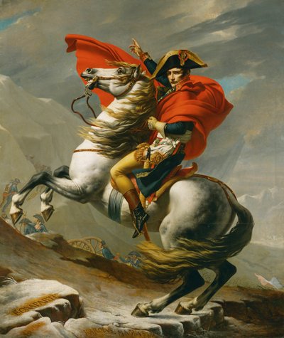 Napoleone che attraversa il passo di San Bernardo, una delle cinque versioni ... (olio su tela) da Jacques Louis David
