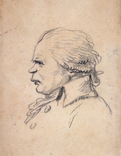 Ritratto di Danton in carica (caricatura) da Jacques Louis David