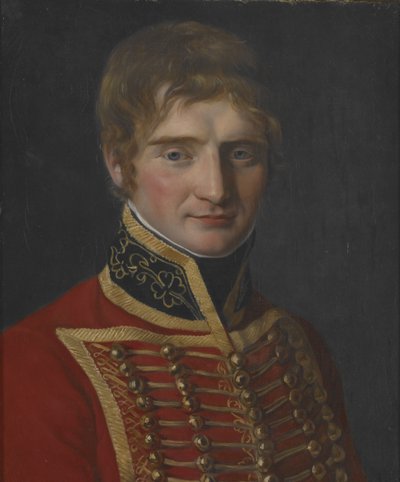 Ritratto di un uomo in costume militare da Jacques Louis David