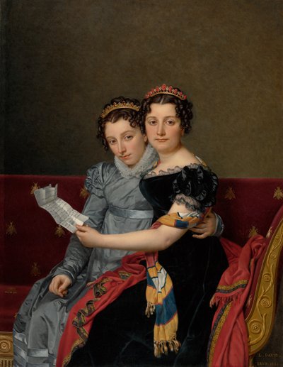 Ritratto delle sorelle Zénaïde e Charlotte Bonaparte da Jacques Louis David