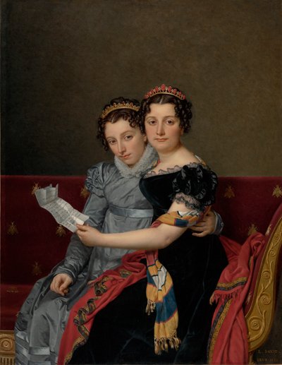 Ritratto delle sorelle Zénaïde e Charlotte Bonaparte da Jacques Louis David