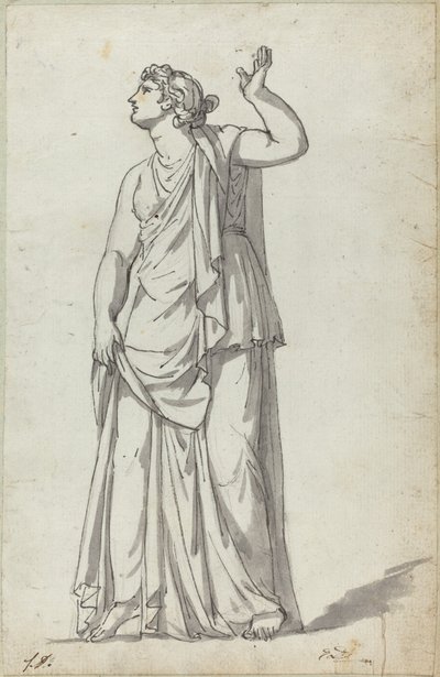 Statua Romana di una Musa (Anchyrrhoe) da Jacques Louis David