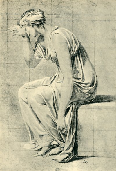 Donna seduta, fine XVIII-inizio XIX secolo da Jacques Louis David