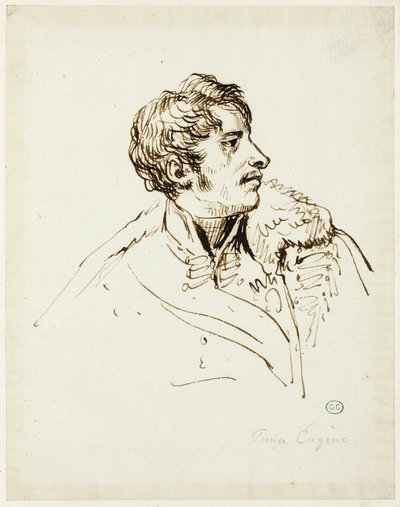 Studio per Distribuzione delle Aquile, Principe Eugène de Beauharnais da Jacques Louis David