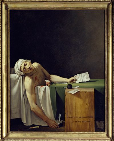 La morte di Marat. Dipinto di Jacques Louis David, 1793. Museo del Louvre, Parigi da Jacques Louis David