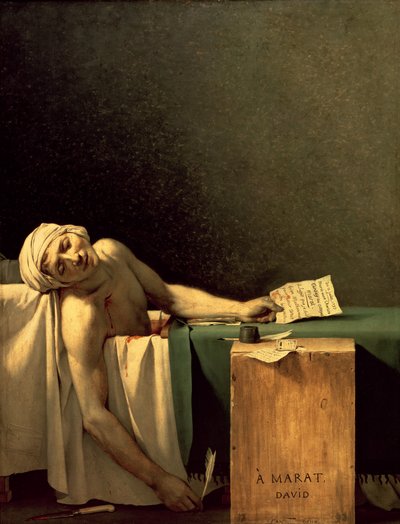 La morte di Marat da Jacques Louis David