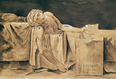 La morte di Marat, 1793 da Jacques Louis David