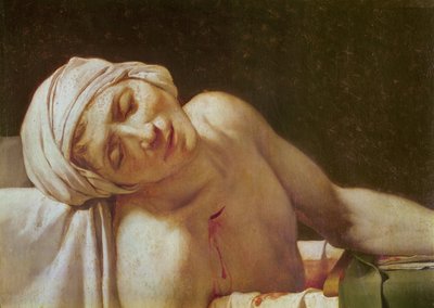 La morte di Marat (dettaglio) da Jacques Louis David