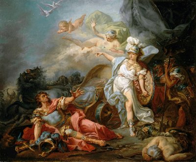 La lotta tra Marte e Minerva da Jacques Louis David