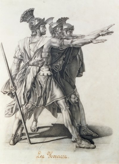 Il giuramento degli Orazi (dettaglio) da Jacques Louis David