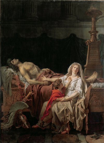 Il Dolore di Andromaca, 1783 da Jacques Louis David