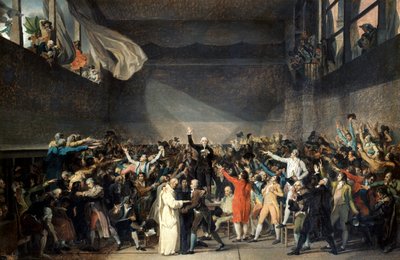 Giuramento sul campo da tennis, 20 giugno 1789 da Jacques Louis David