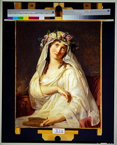 Vestale incoronata di fiori da Jacques Louis David