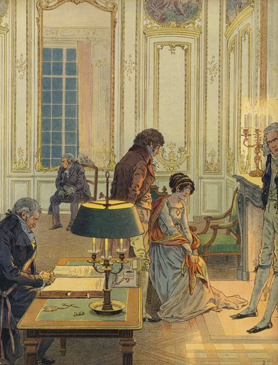 Napoleone Bonaparte che saluta la moglie da Jacques Marie Gaston Onfray de Breville (Job)