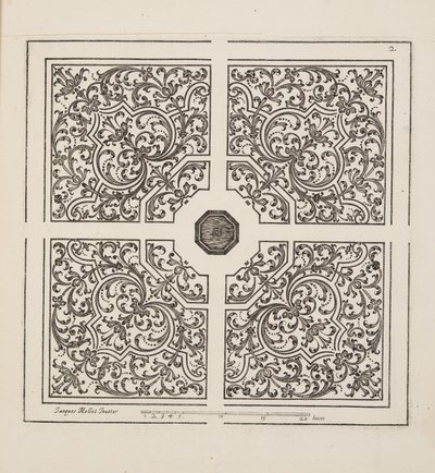 Design per Parterre, da Theatre des Plans et Jardinages, pub.1652 da Jacques Mollet