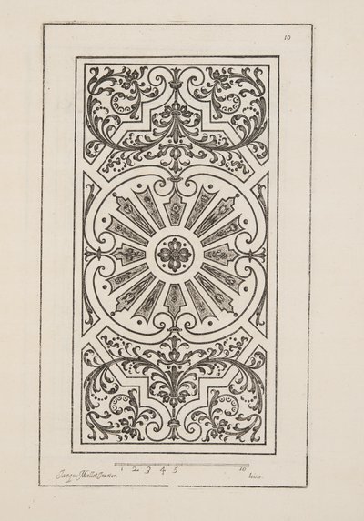 Progetto per Parterre, da Theatre des Plans et Jardinages, pub.1652 (incisione) da Jacques Mollet