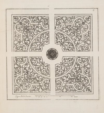 Progetto per Parterre, da Theatre des Plans et Jardinages, pub.1652 (incisione) da Jacques Mollet