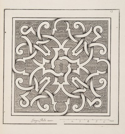Progetto per Parterre, dal Theatre des Plans et Jardinages, pub.1652 da Jacques Mollet