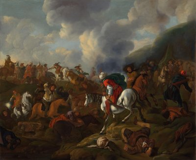 Uno scontro di cavalleria tra truppe turche e truppe dell