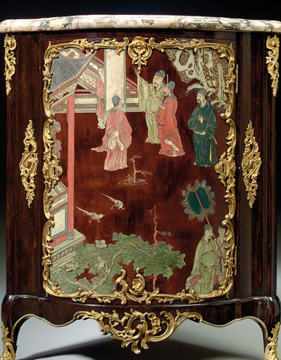 Coppia di encoignures coromandel di Luigi XV, metà XVIII secolo da Jacques Philippe Carel