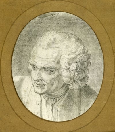 Ritratto di Jean-Jacques Rousseau, 1775 da Jacques Philippe Caresme