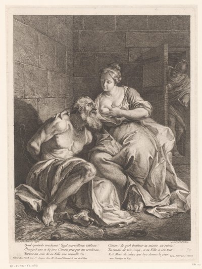 Cimone nutrito da Pero (Carità Romana) da Jacques Philippe Le Bas