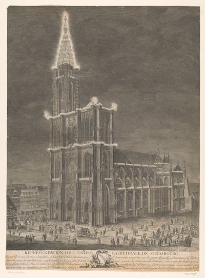 Veduta della cattedrale di Strasburgo da Jacques Philippe Le Bas