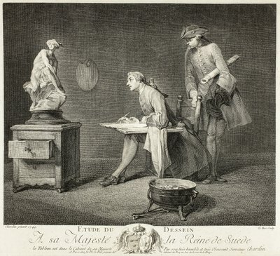 La lezione di disegno da Jacques Philippe Le Bas