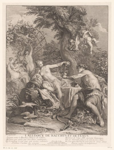 Alleanza tra Bacco e Venere da Jacques Philippe Le Bas