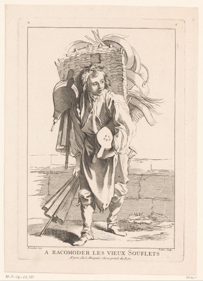 Venditore di mantici da Jacques Philippe Le Bas