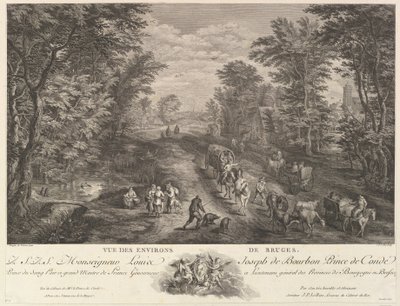 Veduta dei dintorni di Bruges da Jacques Philippe Le Bas