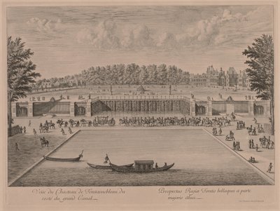 Castello di Fontainebleau dal Grand Canal da Jacques Rigaud