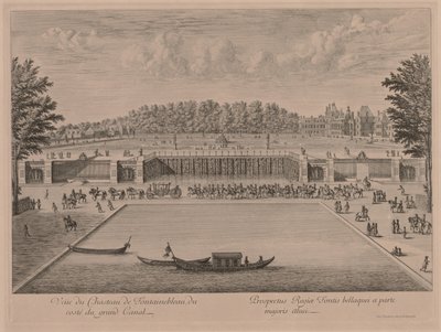 Castello di Fontainebleau dal Grand Canal da Jacques Rigaud