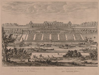 Castello di St. Germain en Laye dal fiume da Jacques Rigaud