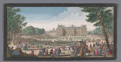 Veduta del Palais du Luxembourg a Parigi vista dal giardino da Jacques Rigaud