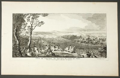 Veduta paesaggistica di Meudon verso Parigi da Jacques Rigaud