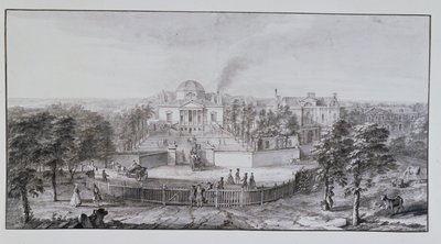Villa di Lord Burlington a Chiswick, dal sud-est da Jacques Rigaud