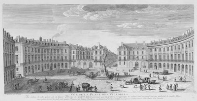 Place des Victoires, Parigi (incisione) da Jacques Rigaud