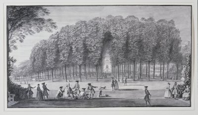 Il boschetto di pioppi, Villa Chiswick di Lord Burlington da Jacques Rigaud