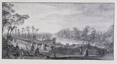 Il fiume artificiale, Villa di Lord Burlington a Chiswick da Jacques Rigaud
