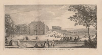 Vista del Castello di Seaux dalla Passeggiata di Diana da Jacques Rigaud