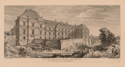 Vista del castello reale di Blois, presa dal lato della campagna da Jacques Rigaud